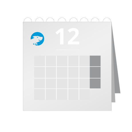12 Blatt Wandkalender mit Deckblatt